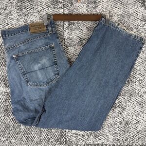 Levis Authentics Signature Straight Jeans Mens 38 X 30 (FITS 39 X 30) Worn Hems